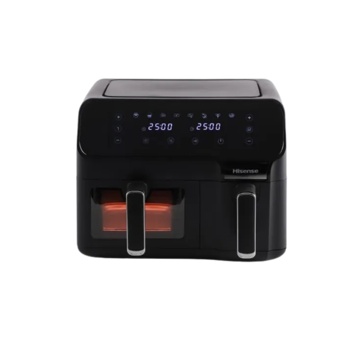Hisense Electronic Dual Airfryer with LED Touch Control Panel Air Fryer (8.6 L) | Kitchen Appliances