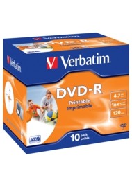 Verbatim DVD-R Printable 16x Speed 4.7GB 10pack