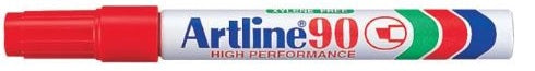 Artline EK90 Marker Red Chisel