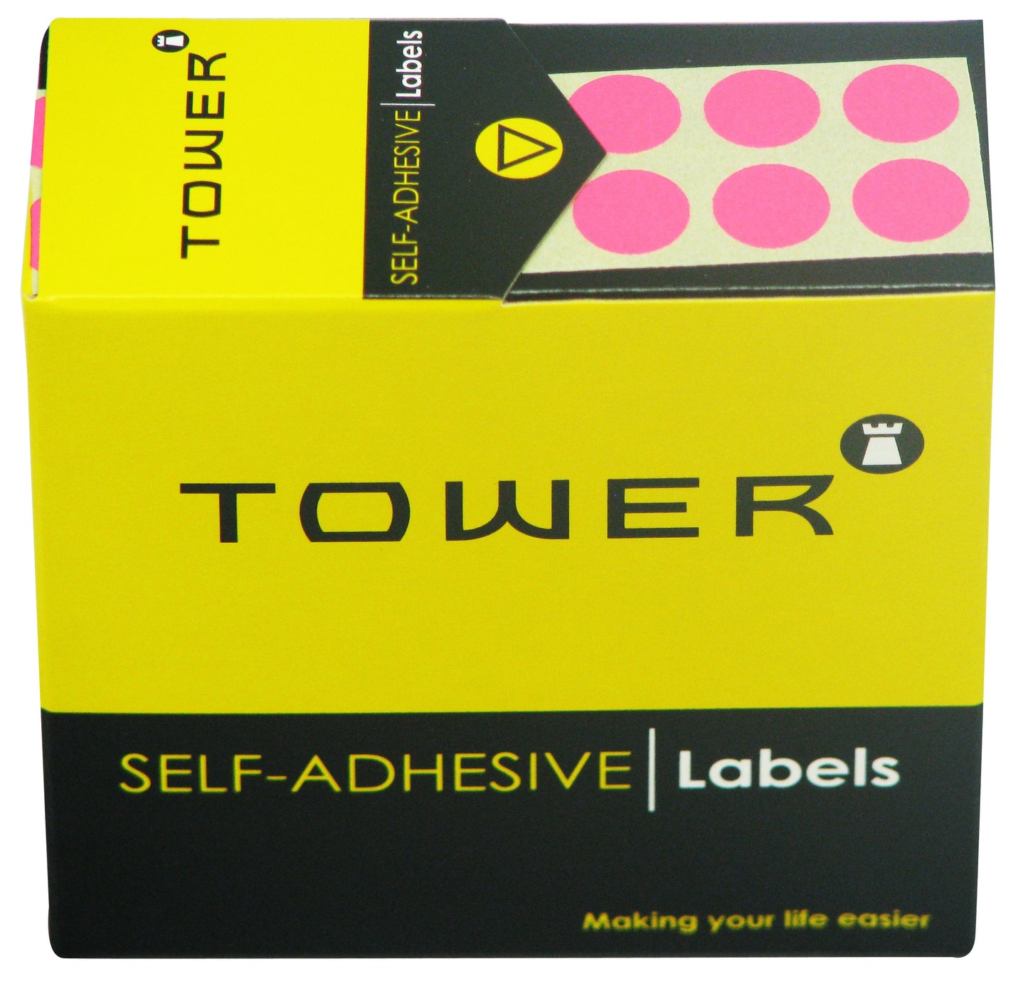 Tower C10 Label Flu Pink