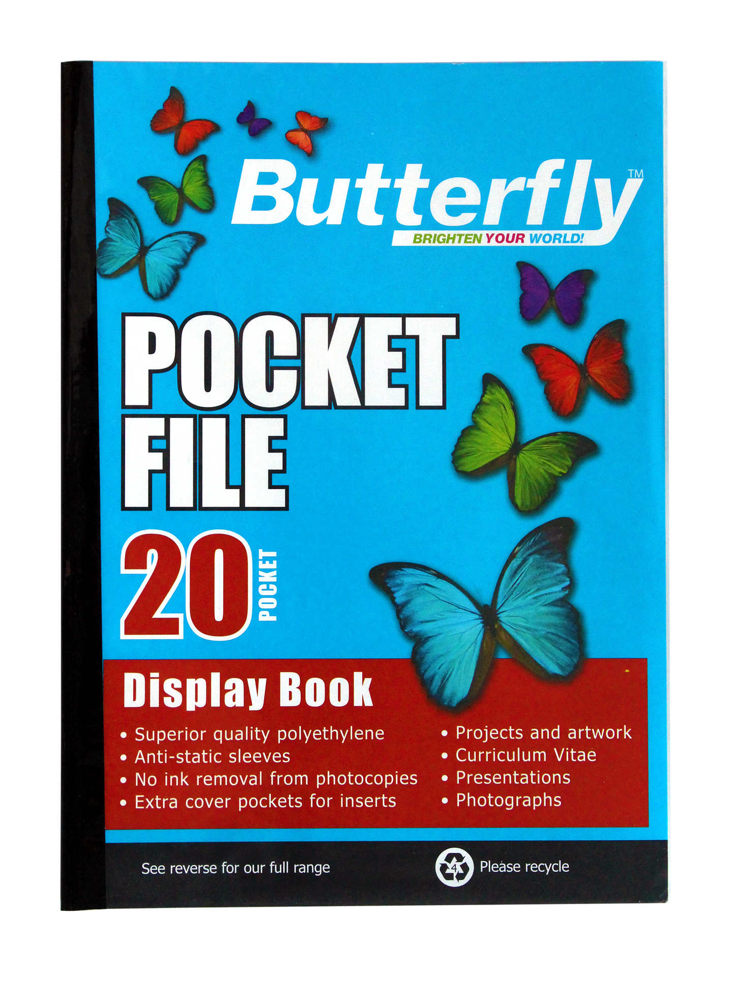 Butterfly Pocket File A4 20 Page