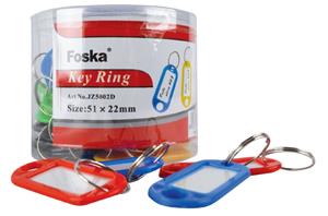 Plastic Key Rings Disp. 50