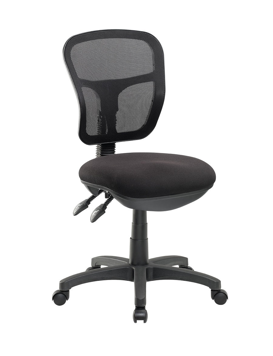 Cobalt Jet Mesh Black Chair - No Arms | Chairs