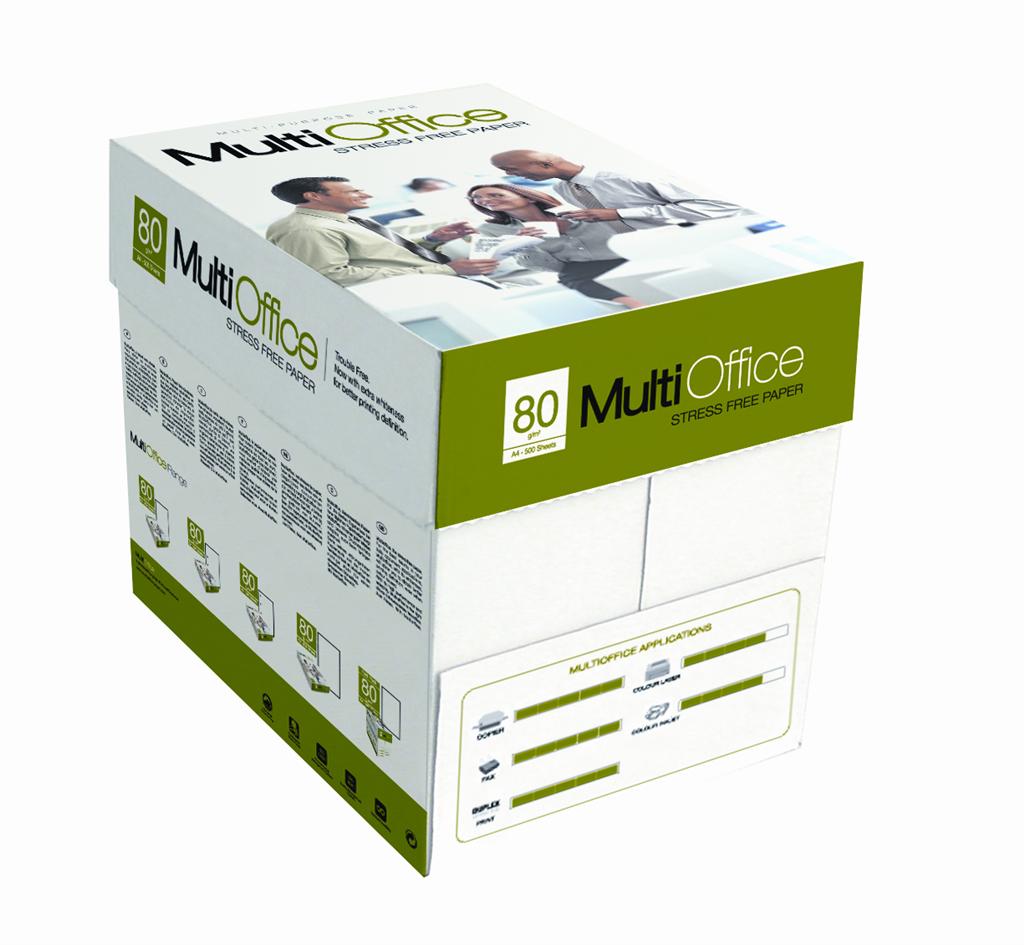 MultiOffice Stress Free Copy Paper, CIE 161, A4, White, 80g/m2 | A4 Copier papers
