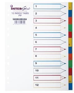 A4 PVC Index Col 1-12