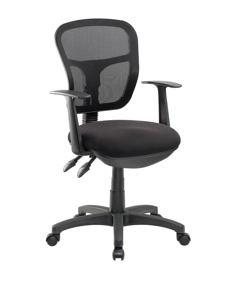 Cobalt Jet Mesh Black Chair - With Arms | Chairs