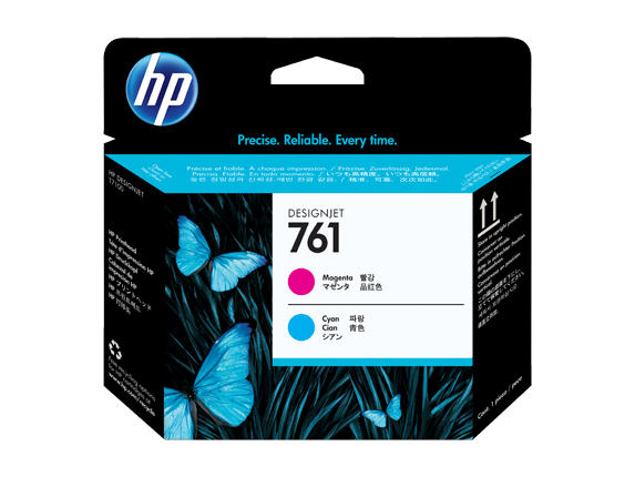 HP 761 Magenta and Cyan Designjet Printhead