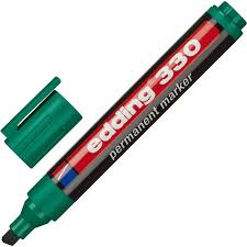 Edding 330 Green Chisel Marker | Permanent Marking Pens