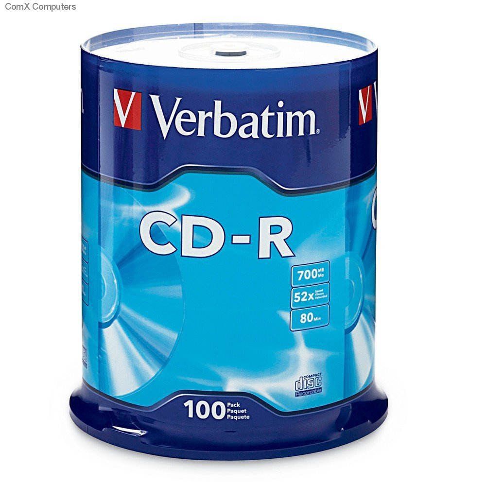 Verbatim CD-R Promotion Box (100 X CD-R CD'S + Single Sleeves) | CD-R