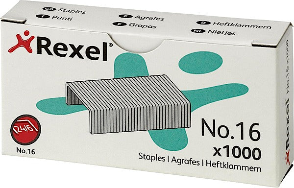 Rexel No 16 Staples 1000's(20 Sheet Capacity)