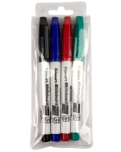 LUXOR 650 W/BRD MARKER WALLET 4 | Whiteboard Pens