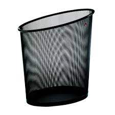 ALBA MESH ROUND WASTEBASKET BLACK | Waste Bins