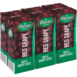 Rhodes Red Grape Juice 6 x 200ml | Juices & Soft Drinks
