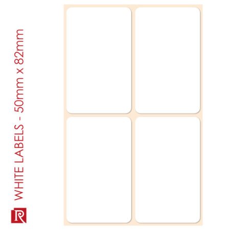 Redfern White Labels R5082 Sheets | Flat pack Labels