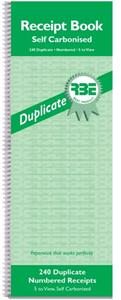 RBE Self Carbonised Duplicate numbered receipts