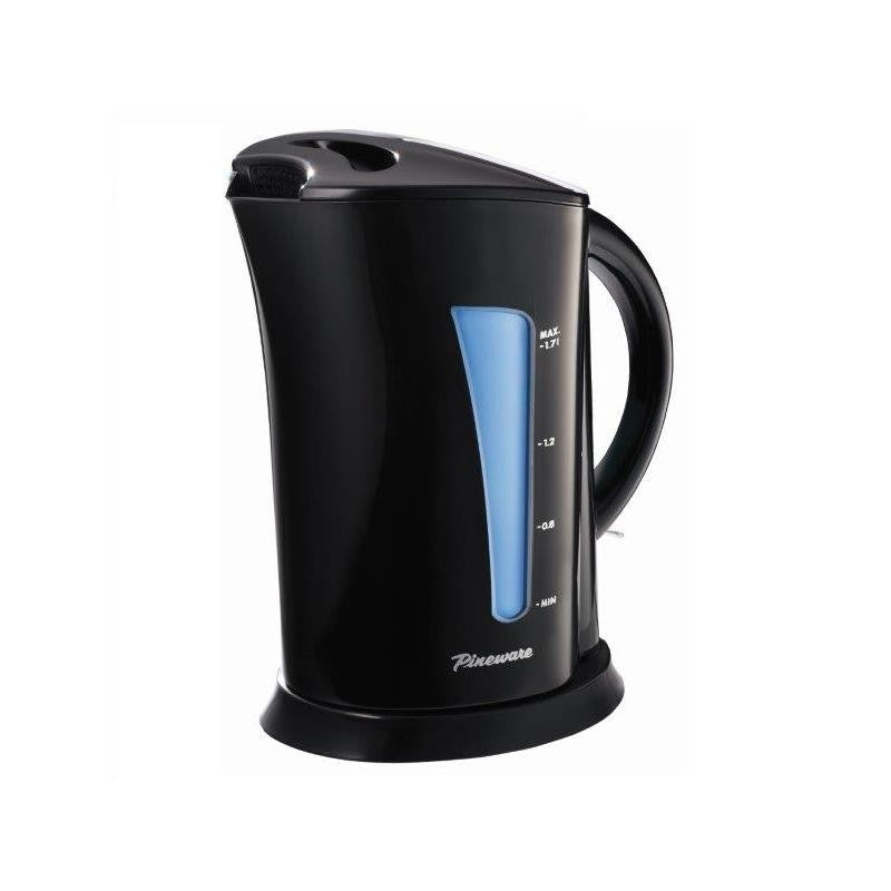 PINEWARE 1.7L BLACK CORDLESS KETTLE 2000W AUTO SWITCH OFF | Hot Drinks