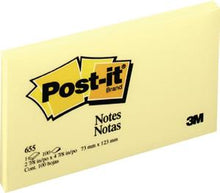 Post-It Note Pad 75mmx130mm Yellow