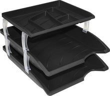Bantex Optima Letter-Organis Set Black | Letter Trays
