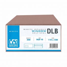 DLB White Window Opaque Self Seal Envelopes | DL Envelopes