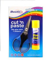Bostik Cut N Paste 26g and Scissor