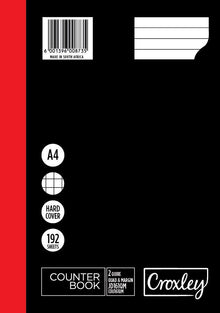 Croxley JD161A 2Quire Ruled,Quad Margin Counter Book | Counter Books