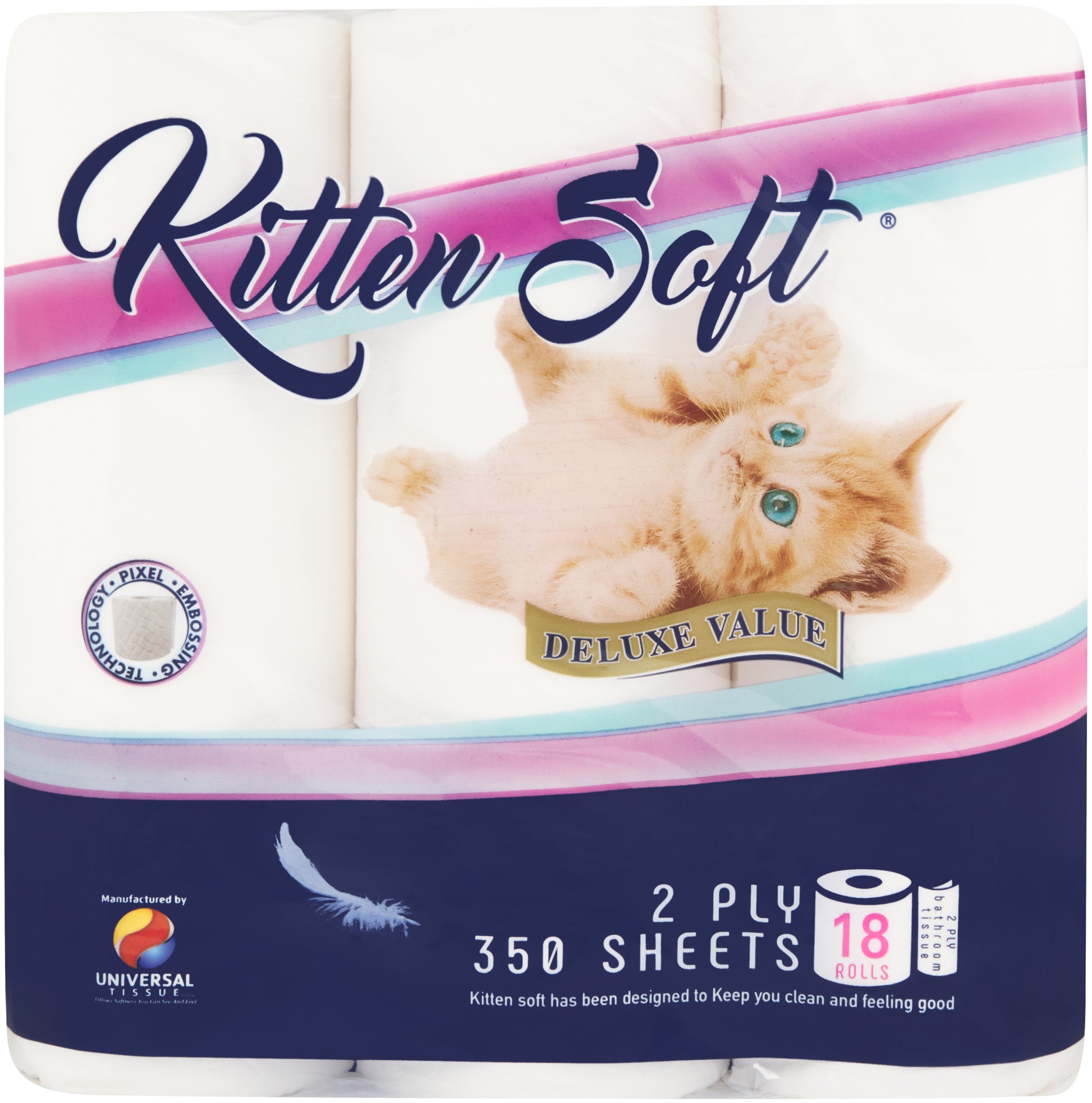 Toiletpaper 2Ply Kitten Soft 18S 350 sht | Toilet Rolls and Tissues