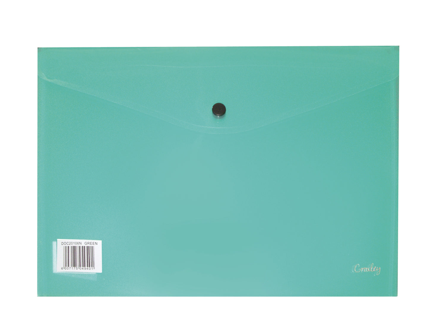 Croxley A4 Envelope with Button - Green PK 12