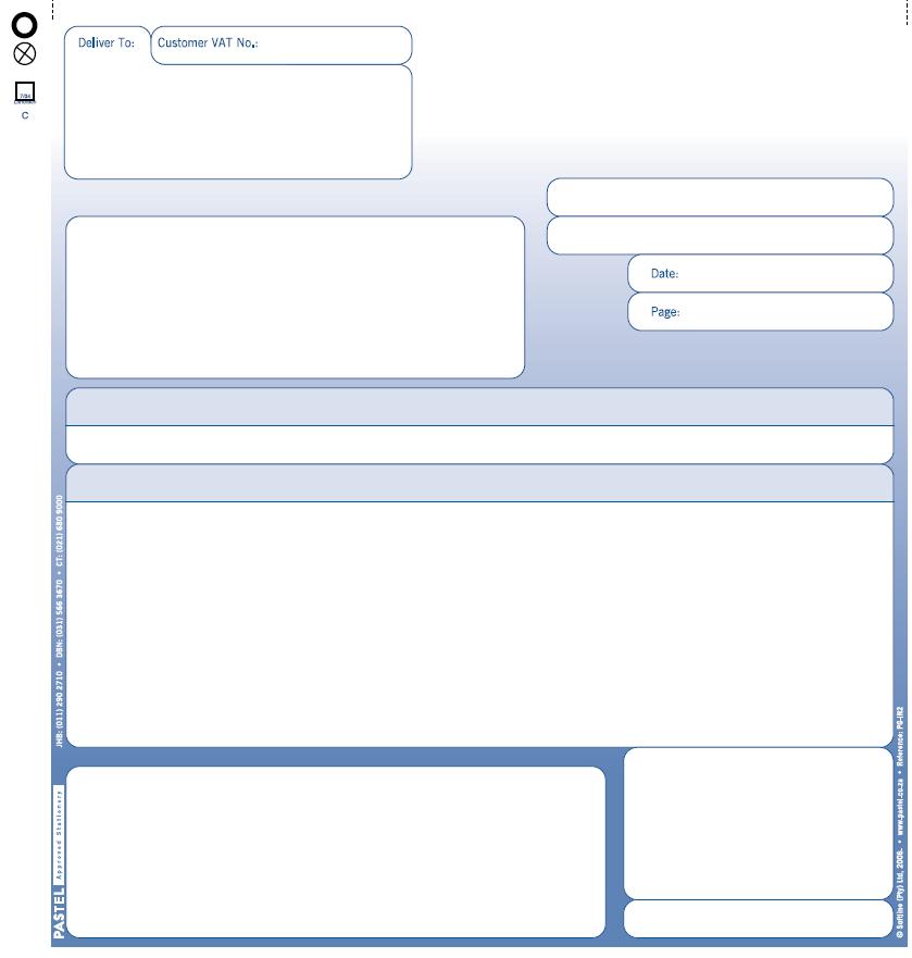 Pastel 2 Part Invoices (1000 Per Box) | Continuous Paper