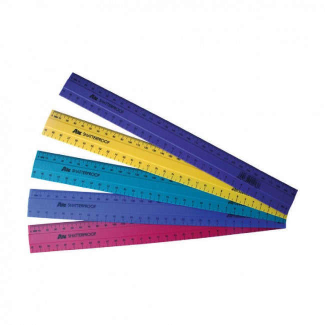 Shatterproof Ruler 30cm Assorted