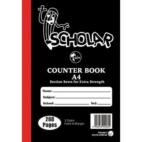 Counter Book A4 3Quire Feint-Margin (288 Page) | Counter Books