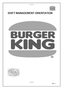 Burger King  booklets - Shift Management Orientation | Books,Pads & Carbon
