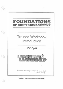 Burger King booklet Foundation Day 1-10 | SCHOOL STATIONERY