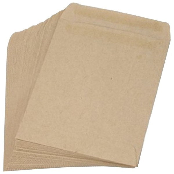 No.57 - Plain Kraft Wage Pockets Seal Easi Latex Flaps 108x84 | Wage Envelopes