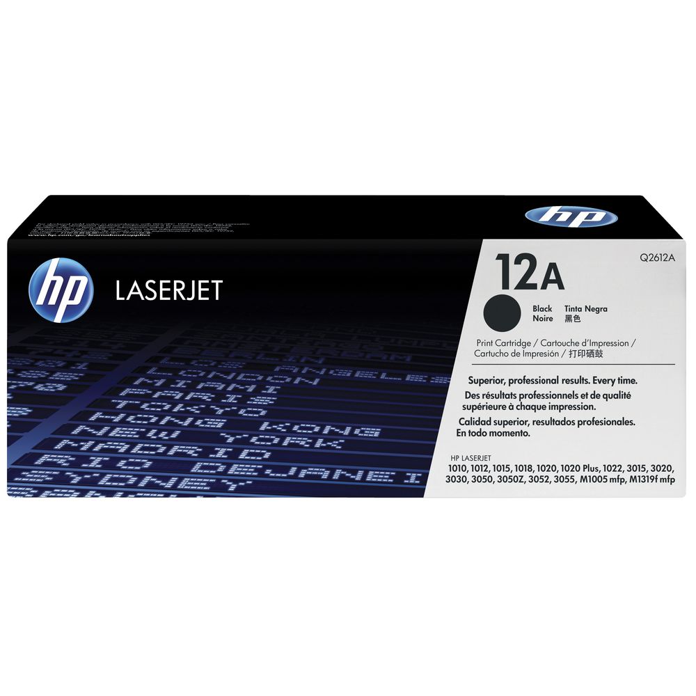 HP 12A Black Toner Cartridge | Hewlett Packard Toner Cartridges Genuine