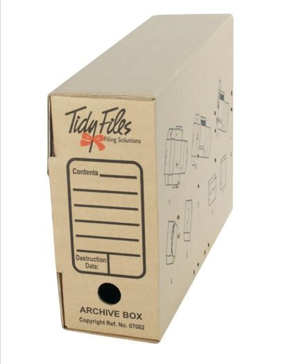 Tidy Files Foolscap Archive Container (Kraft) | Top Retrieval System - Archiving Products