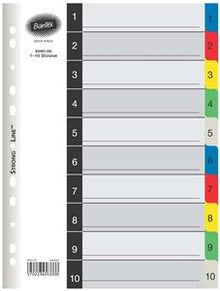 Bantex A4 1-10 Div Polyprop Index