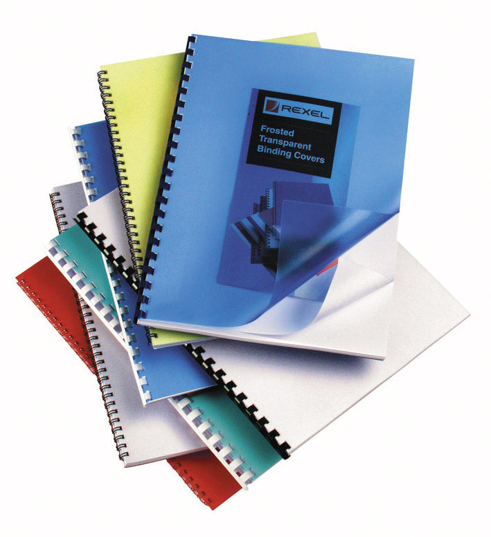Rexel 100 Clear Frosted Covers