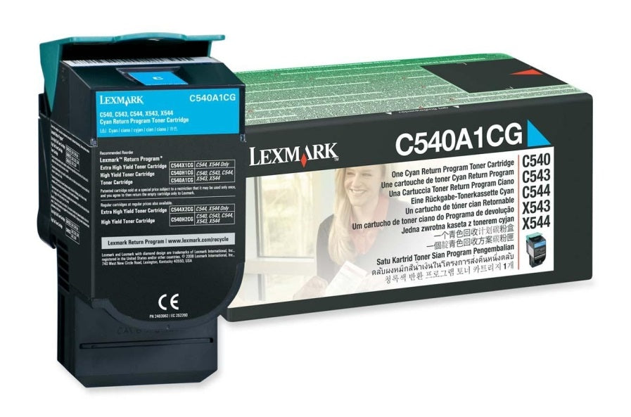 Lexmark LC540A1CG Blou Terugsendprogram-tonerkasset