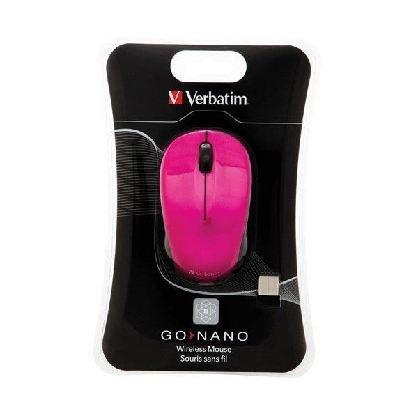 Verbatim Go Nano Wireless Mouse Hot Pink | Mice