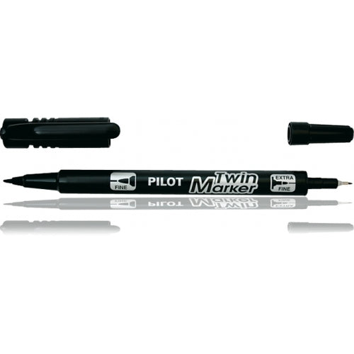 Pilot Twin Marker Black | Permanent Marking Pens