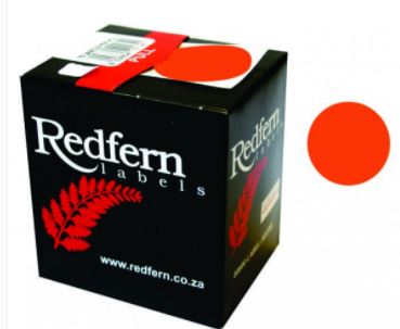 Redfern C19 Label Fluor. Red