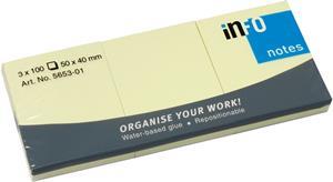 Info Notes 50mmx40mm Yellow