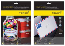 Tower Laser Label 64mmx33.9mm 24up 100