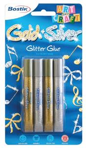 Bostik Glitter Gold and Silver 4x10.5ml