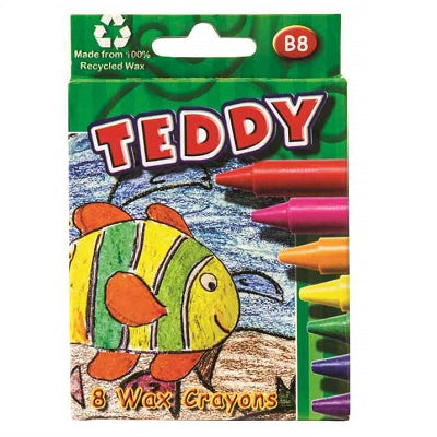 Teddy B8 Wax crayons assorted | Wax Crayons