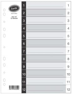 Bantex A4 1-12 Div Polyprop Index