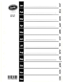 Bantex Jan-Dec Board White | File Dividers and Indices - Board