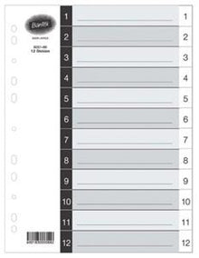 Bantex A4 1-12 Index White Board