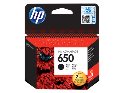 HP 650 Black Ink Cartridge | Hewlett Packard Inkjet Cartridges Genuine