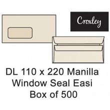 Croxley Envelopes Dl 110x220 Manilla Window Seal Easi
